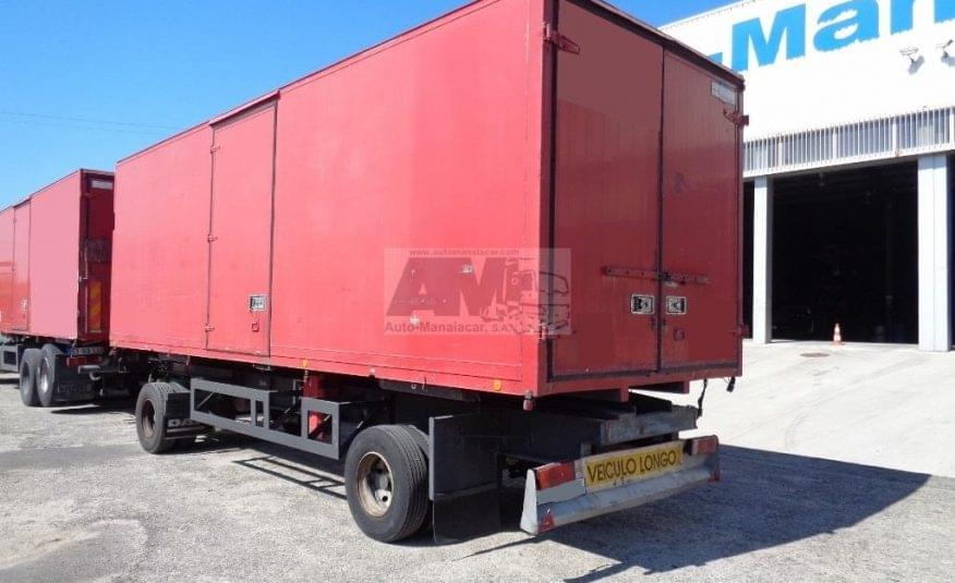 2X REBOQUE LISTRAILER CTT88 2 EIXOS CAIXA FECHADA AMOVÍVEL 18 TON