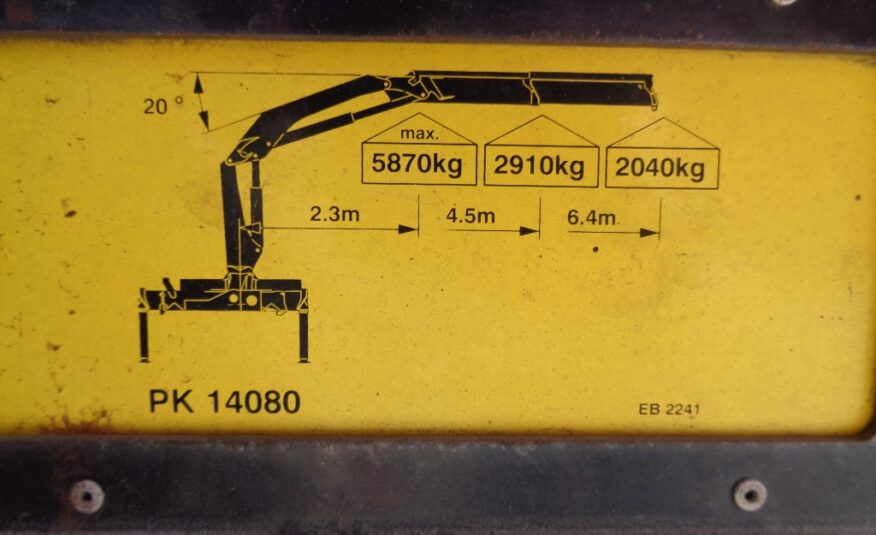 GRUA PALFINGER PK 14080 COM 1 LANCE  CAPACIDADE 5870 KGS