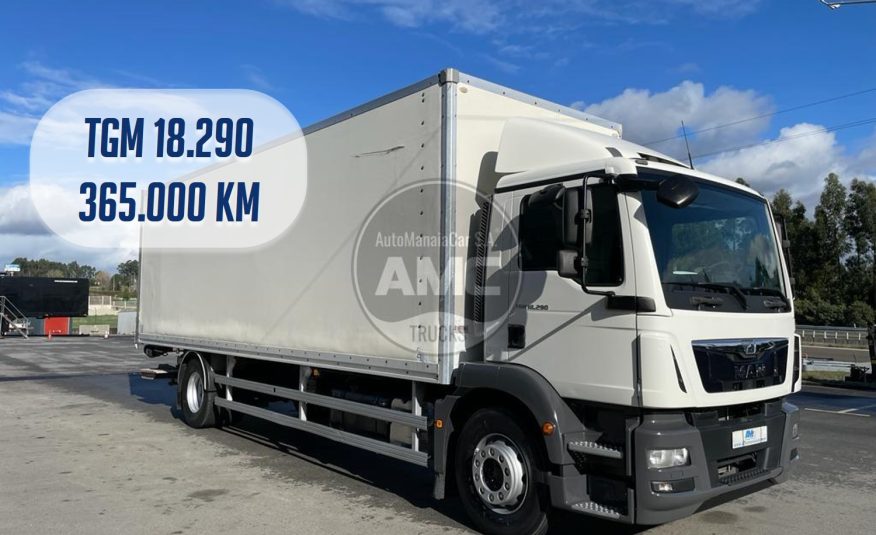 MAN TGM 18.290 EURO6 4X2 CAIXA FECHADA 365.000KMS