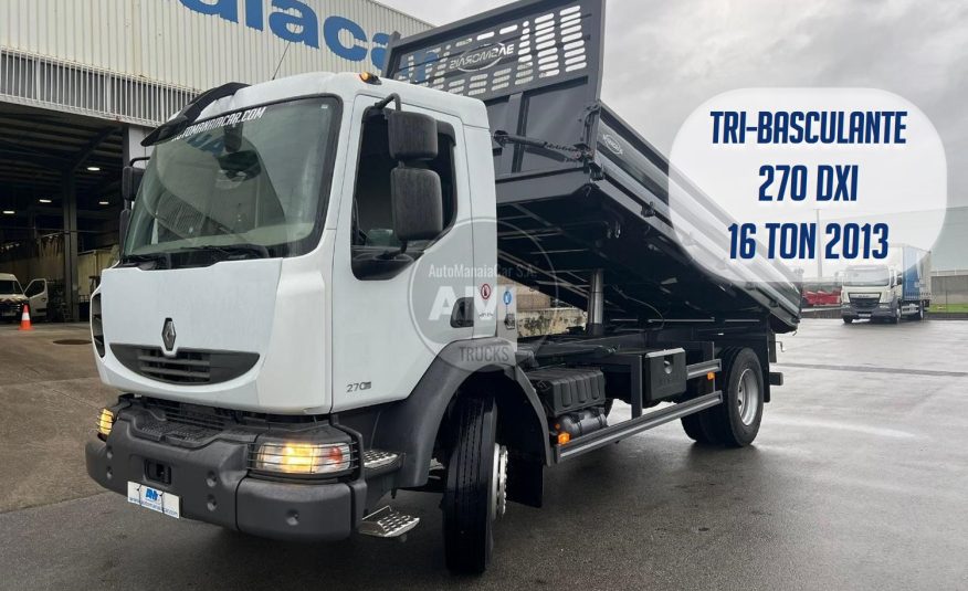 RENAULT MIDLUM 270 DXI EURO5 4X2 COM BÁSCULA TRI-LATERAL NOVA