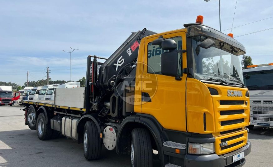 SCANIA G420 EURO5 8X2 RETARDER COM GRUA HIAB XS 700 E-8 HIPRO