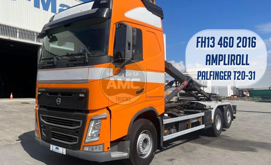 VOLVO FH13 460 GLOBETROTTER EURO6 6X2 2016 AMPLIROLL PALFINGER