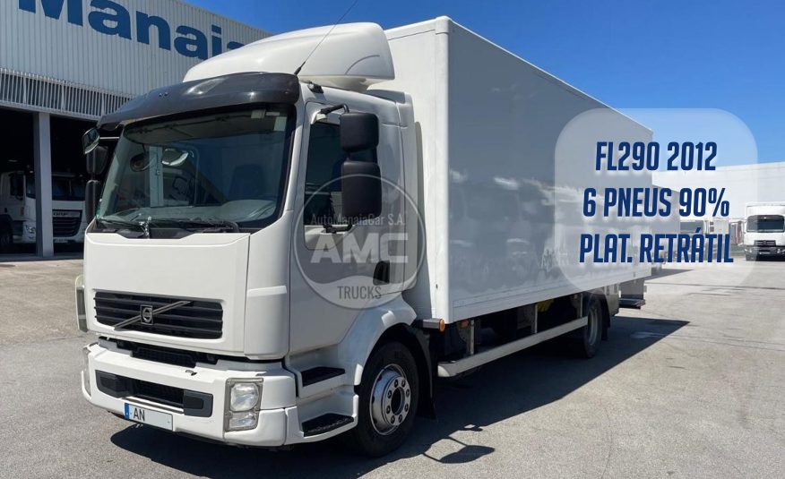 VOLVO FL 290 EURO5 4X2 CAIXA FECHADA COM PLATAFORMA RETRÁTIL