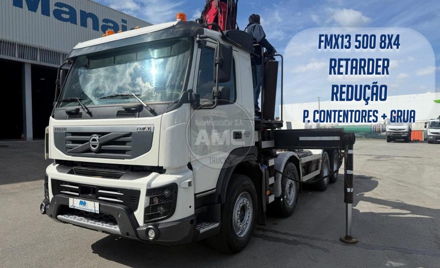 VOLVO FMX 500 EURO5 8X4 RETARDER P.CONTENTORES + GRUA + ROTOR + PINÇA