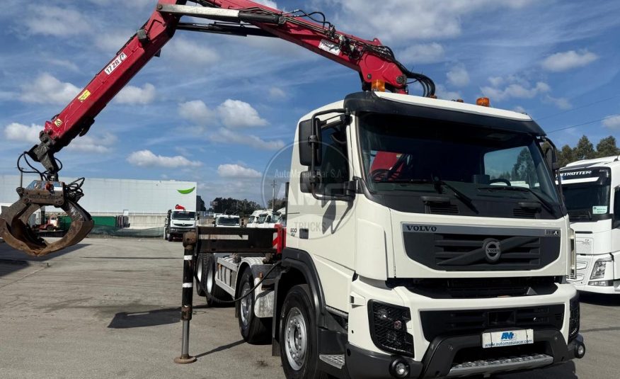 VOLVO FMX 500 EURO5 8X4 RETARDER P.CONTENTORES + GRUA + ROTOR + PINÇA