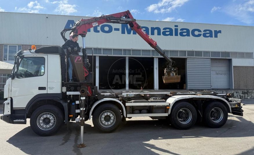 VOLVO FMX 500 EURO5 8X4 RETARDER P.CONTENTORES + GRUA + ROTOR + PINÇA