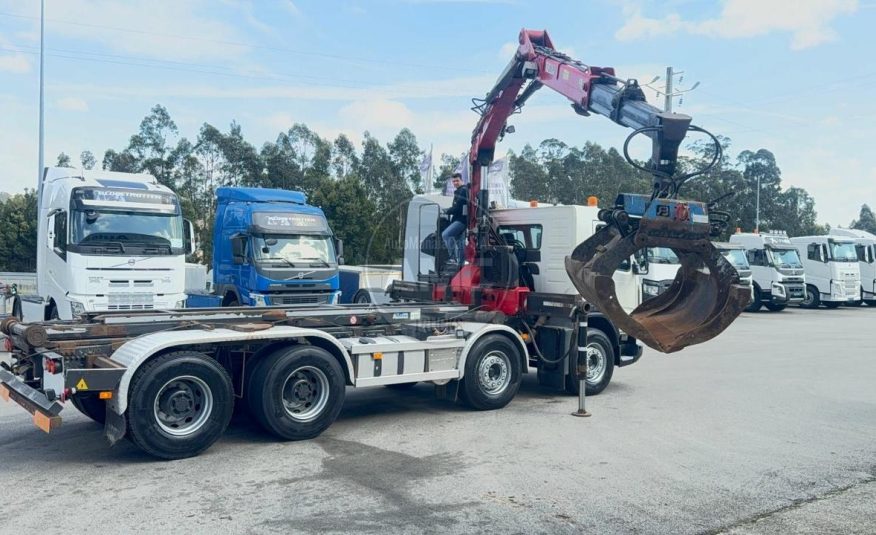 VOLVO FMX 500 EURO5 8X4 RETARDER P.CONTENTORES + GRUA + ROTOR + PINÇA